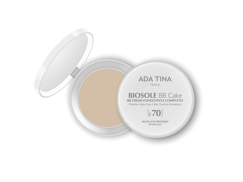 Protetor-Solar-Ada-Tina-Biosole-BB-Cake-Bianco-FPS70-10g