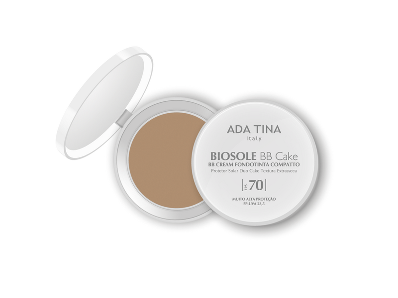 Protetor-Solar-Ada-Tina-Biosole-BB-Cake-Miele-FPS70-10g