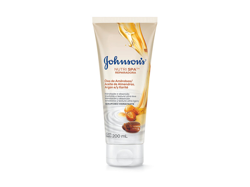 Serum-Nutri-Spa-Reparadora-Johnson-s-Oleo-de-Amendoas-Argan-e-Karite-200ml