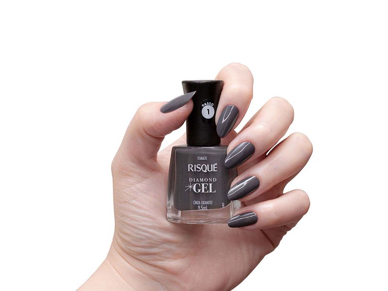 Esmalte-Risque-Diamond-Gel-Cinza-Granito-Cremoso-95ml