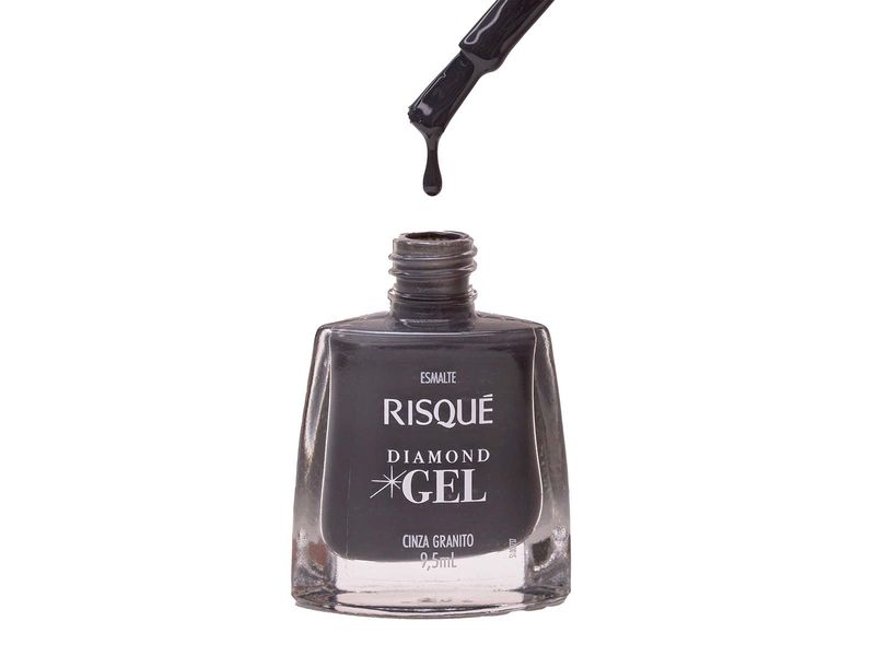 Esmalte-Risque-Diamond-Gel-Cinza-Granito-Cremoso-95ml
