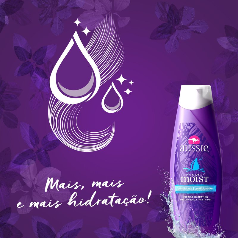 Kit Shampoo Aussie Moist 360ml + Condicionador 180ml