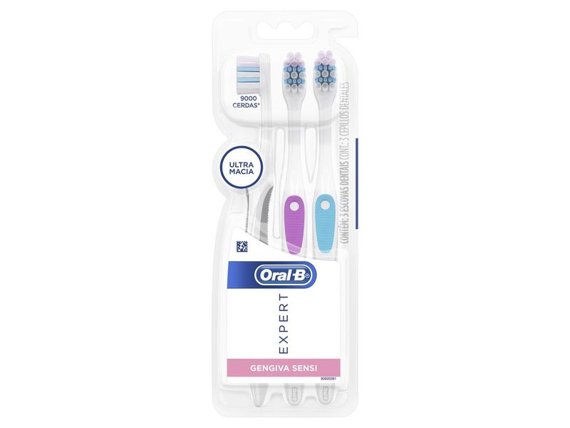 Escova-Dental-Oral-B-Expert-Gengiva-Sensi-3-Unidades