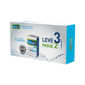 Kit Sabonete em Barra de Limpeza Suave Cetaphil 3 Unidades de 127g Cada