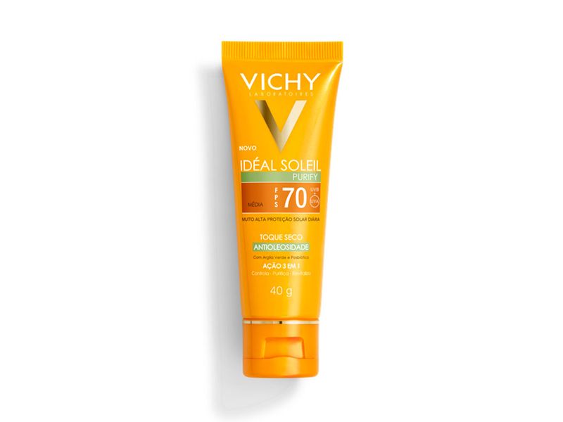 Protetor-Solar-Facial-Vichy-Ideal-Soleil-Purify-FPS70-Cor-Media-40g