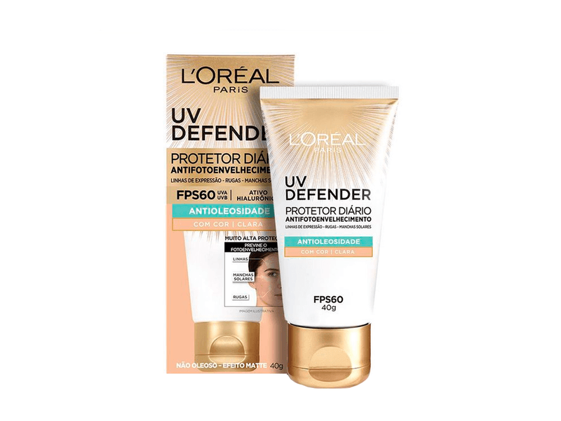 Protetor-Solar-Facial-L-Oreal-Paris-Antioleosidade-UV-Defender-FPS60-Cor-Clara-40g