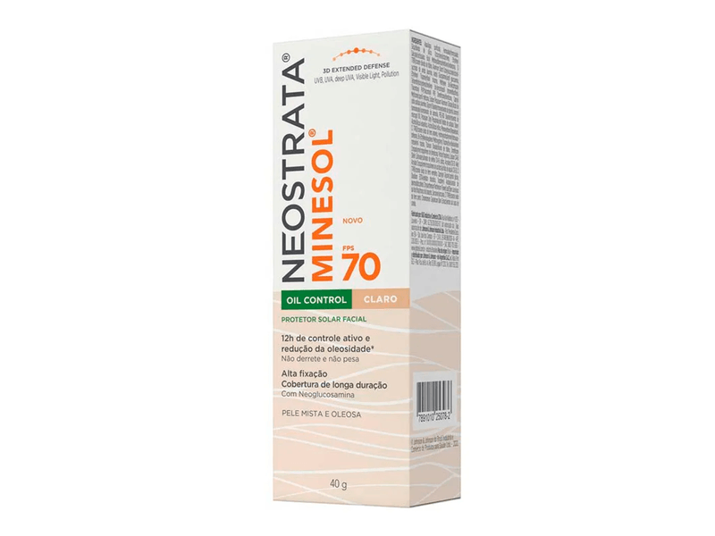 Protetor-Solar-Facial-Neostrata-Minesol-Oil-Control-Claro-FPS70-40g