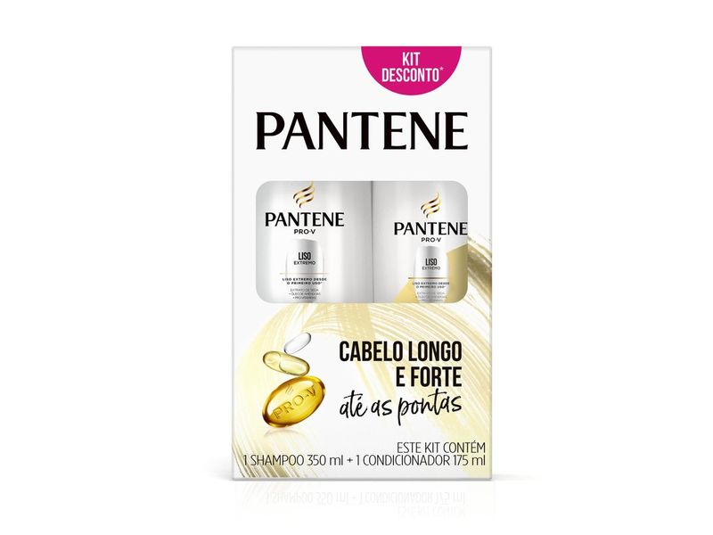 Kit Shampoo Pantene Liso Extremo 350ml + Condicionador 175ml
