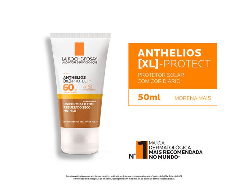 Protetor-Solar-Facial-La-Roche-Posay-Anthelios-XL-Protect-Cor-Morena-Mais-FPS-60-40g