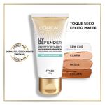 Protetor-Solar-Facial-L-Oreal-Paris-Antioleosidade-UV-Defender-FPS60-com-Cor-Escura-40g