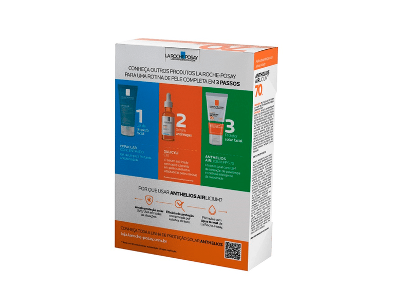 Kit-Protetor-Solar-La-Roche-Posay-Anthelios-Airlicium-FPS70-50g---Gel-de-Limpeza-Effaclar-Concentrado-40g