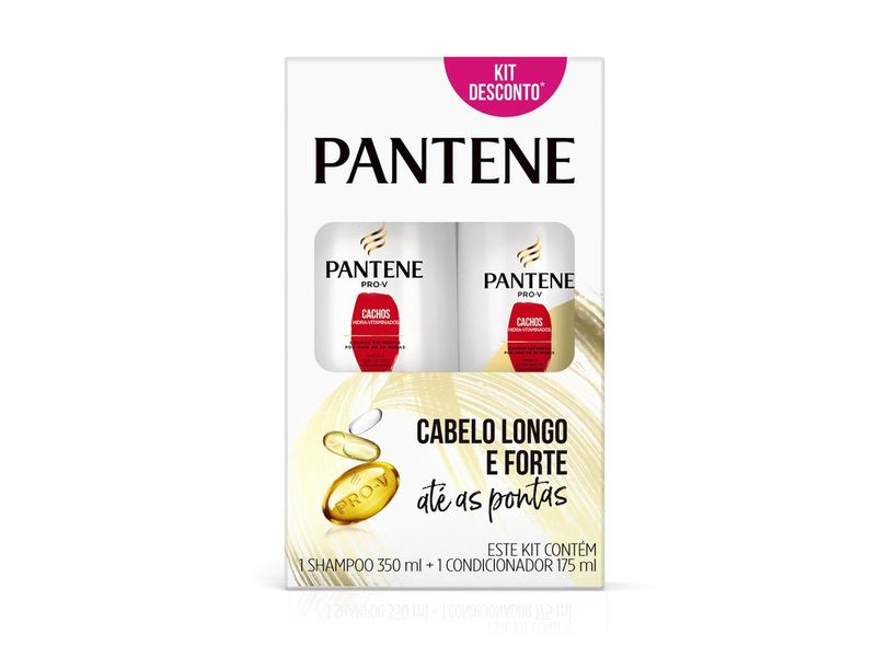 Kit Shampoo Pantene Cachos Hidra-Vitaminados 350ml + Condicionador 175ml