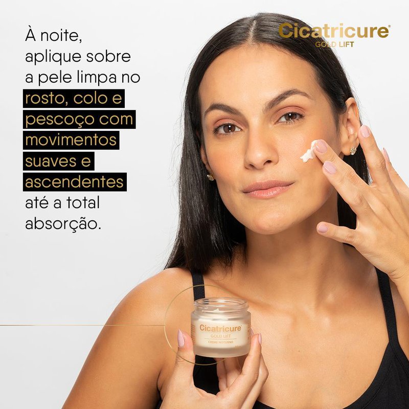 Creme Facial Cicatricure Gold Lift Noturno 50g