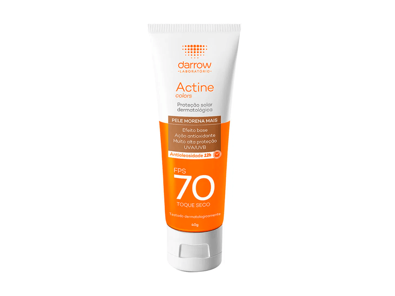 Protetor-Solar-Actine-Colors-Darrow-Morena-Mais-FPS70-40g