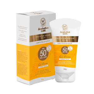 Protetor Solar Facial Australian Gold Antipoluição FPS50 50g