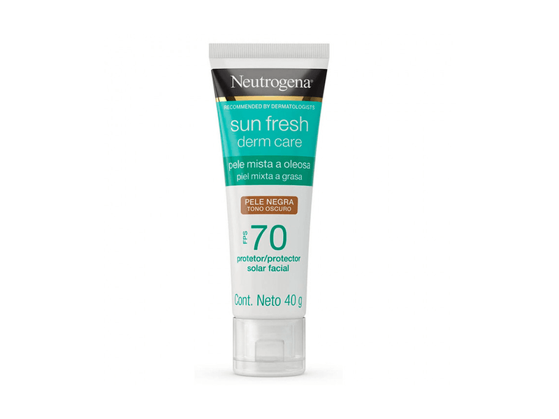Protetor-Solar-Facial-Neutrogena-Sun-Fresh-Derm-Care-Pele-Negra-FPS70-40g