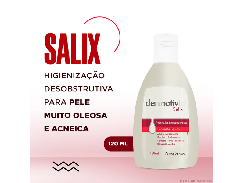 Sabonete Líquido Dermotivin Salix 120ml