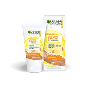 Protetor Facial Garnier Uniform & Matte FPS50 Morena 40g