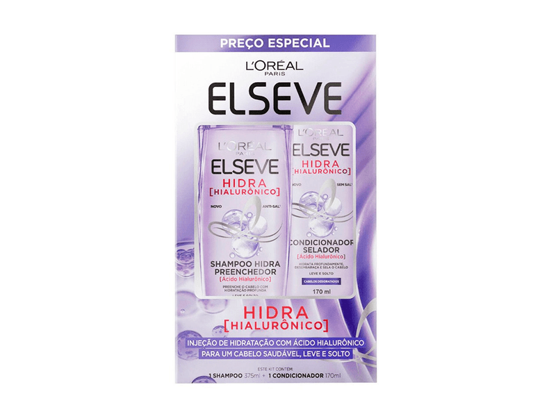 Kit-Shampoo-Elseve-Loreal-Hidra-Preenchedor-375ml---Condicionador-Elseve-Loreal-Selador-170ml