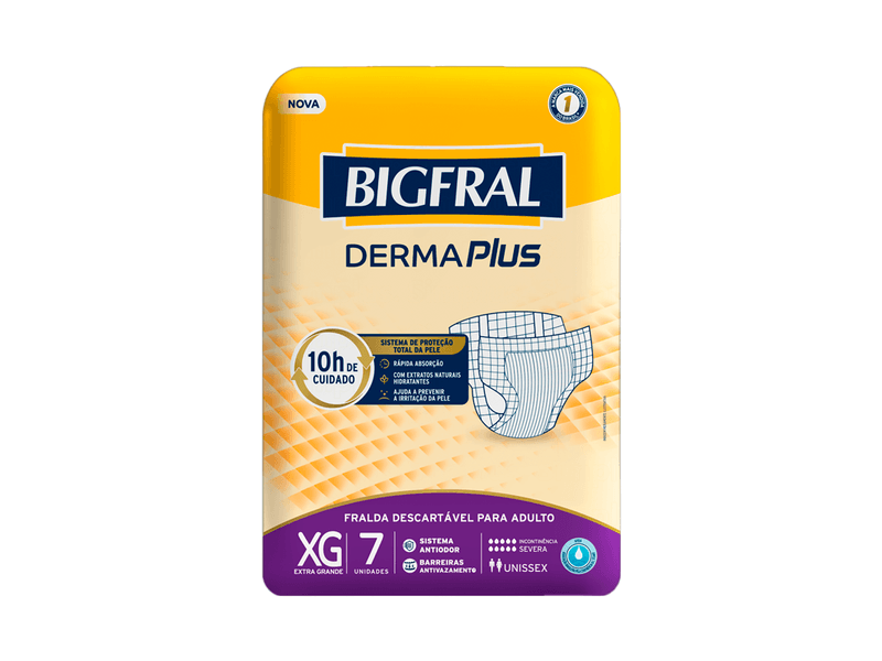 Fralda-Descartavel-Bigfral-Derma-Plus-XG-7-Unidades