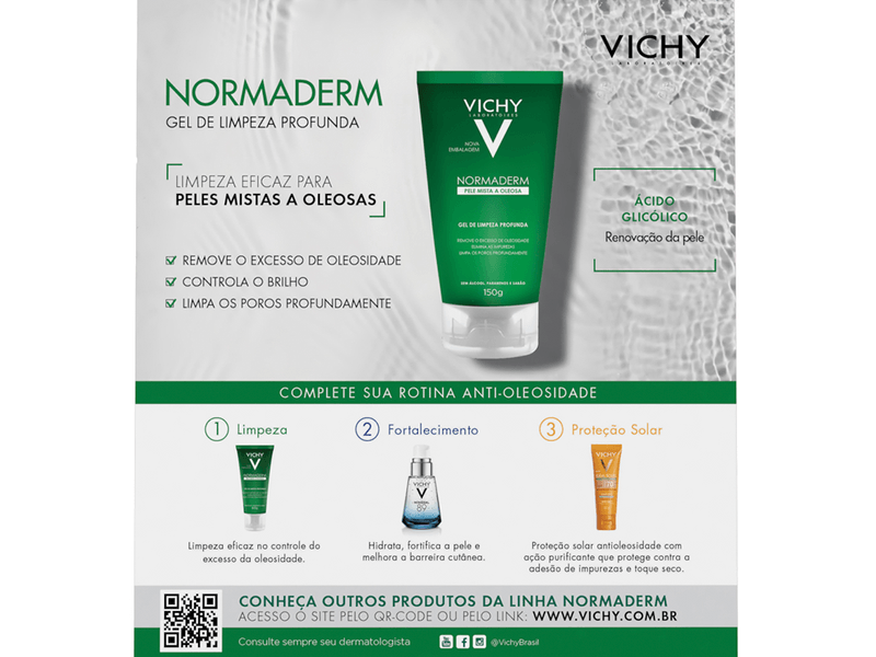 Kit-Gel-Limpeza-Profunda-Normaderm-Vichy-150g---Gel-Limpeza-Profunda-Normaderm-Vichy-40g