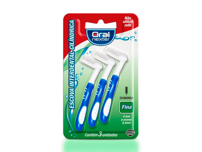 Escova Interdental Cilindrica Oral Nexter Fina 3 Unidades