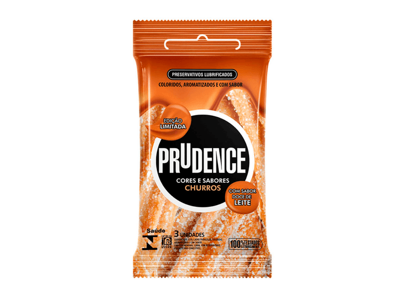 Preservativo Prudence Cores e Sabores Churros 3 Unidades