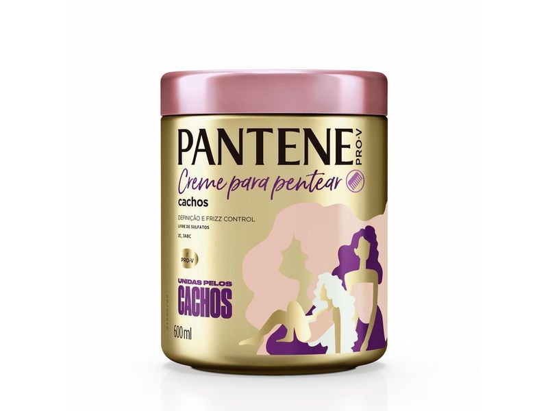 Creme Para Pentear Pantene Unidas Pelos Cachos Cachos 600ml