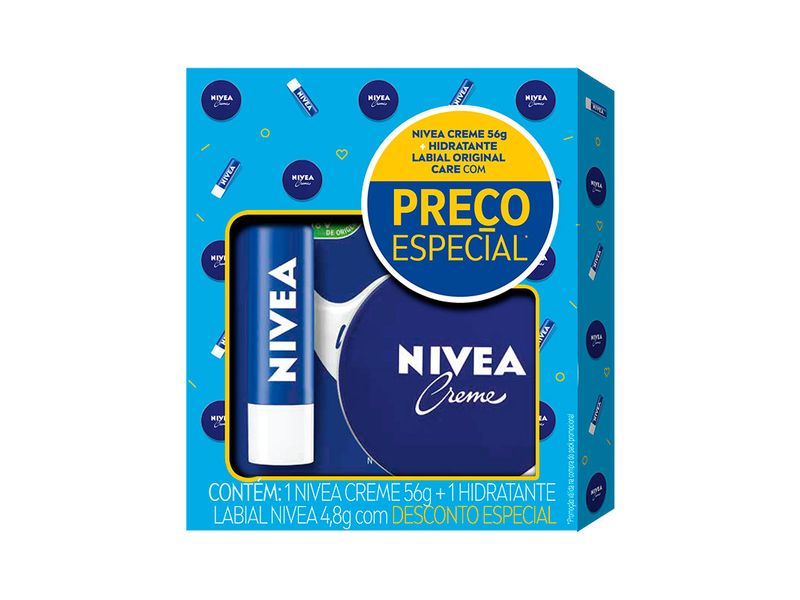 Kit-Nivea-Creme-Hidratante-56g---Hidratante-Labial-Original-486g