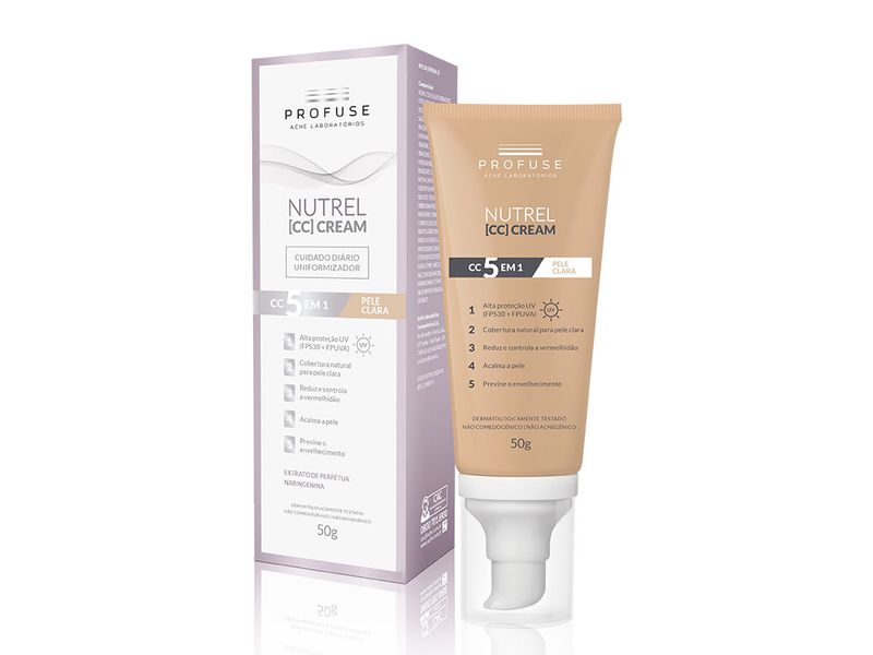 Cc-Cream-Profuse-Nutrel-5x1-F30-Pele-Clara-50g