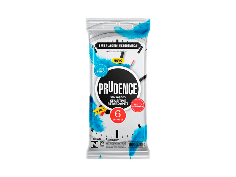 Preservativo Prudence Sensitive Retardante 6 Unidades