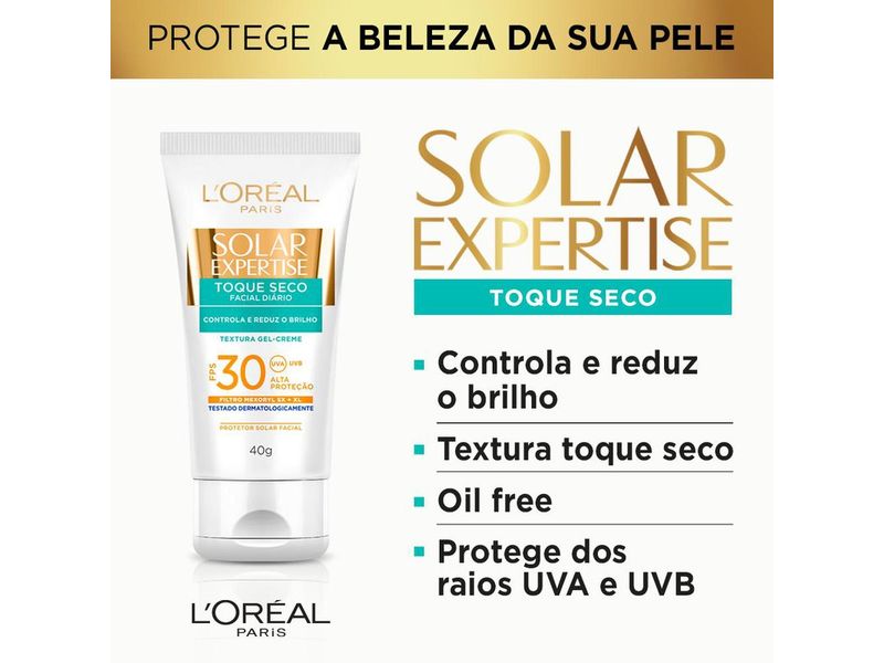 Protetor-Solar-Facial-L-Oreal-Paris-Solar-Expertise-Toque-Seco-FPS30-40g
