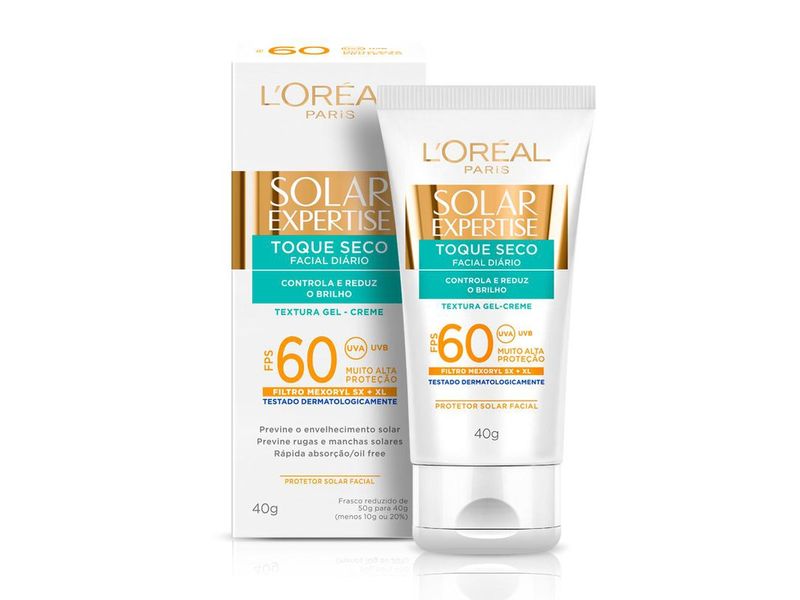 Protetor Solar Facial L'Oréal Paris Solar Expertise Toque Seco FPS 60 40g