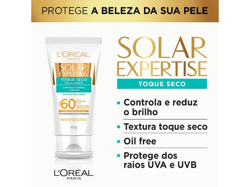 Protetor-Solar-Facial-L-Oreal-Paris-Solar-Expertise-Toque-Seco-FPS-60-40g