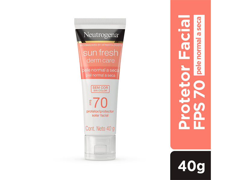 Protetor-Solar-Facial-Neutrogena-Sun-Fresh-Derm-Care-sem-Cor-Pele-Normal-a-Seca-FPS70-40g