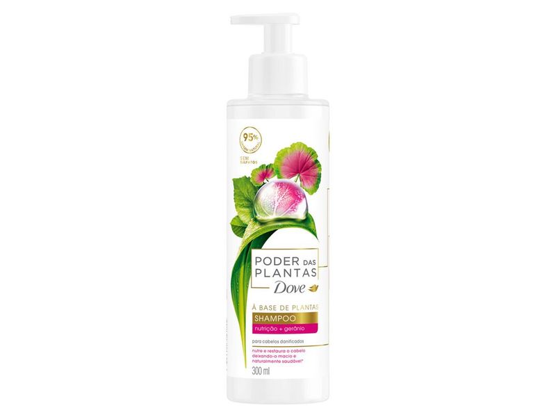 Shampoo Dove Poder das Plantas Nutrição + Gerânio 300ml