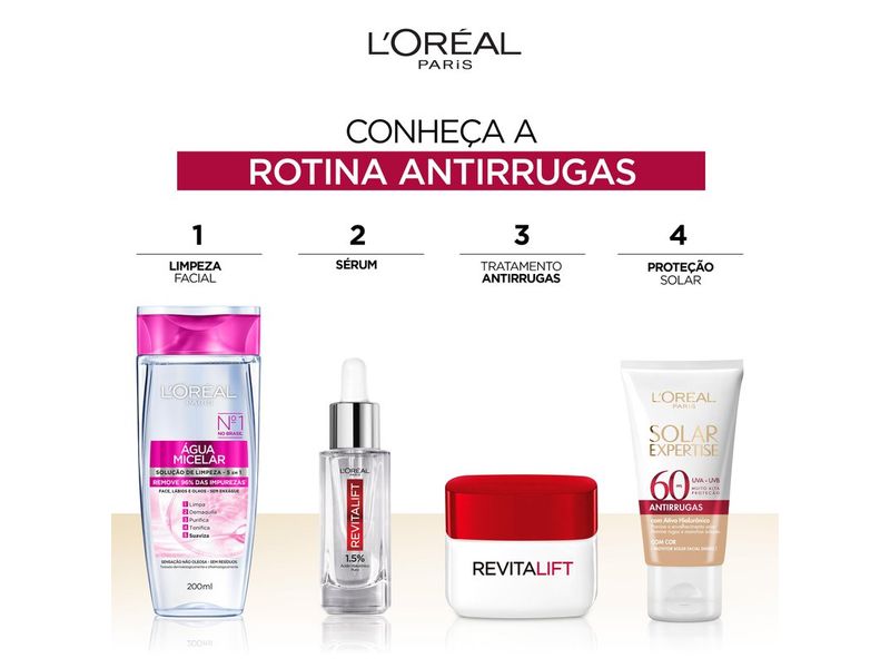 Protetor-Solar-Facial-L-Oreal-Paris-Solar-Expertise-Antirrugas-Com-Cor-FPS60-40g