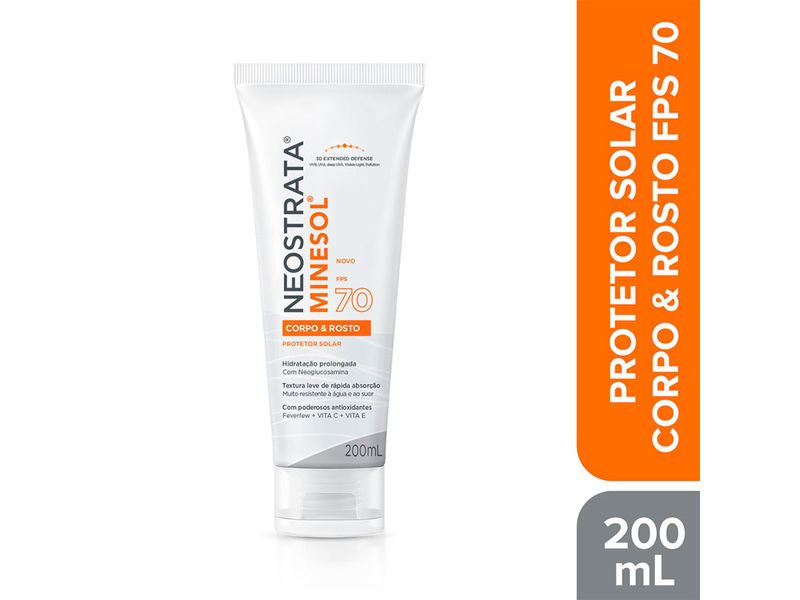 Protetor-Solar-Neostrata-Minesol-Corpo-e-Rosto-FPS70-200ml