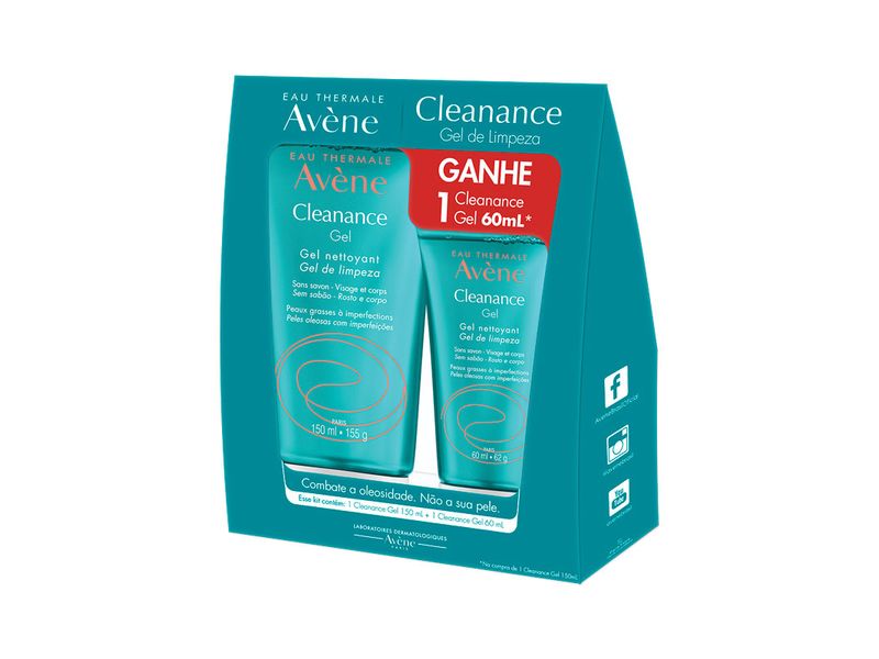 Kit-Gel-de-Limpeza-e-Tonificacao-Avene-Cleanance-150ml---60ml