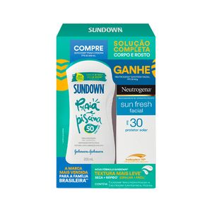 Kit Protetor Solar Sundown F50 200ml + Protetor Solar Facial Neutrogena Sun Fresh F30 40g