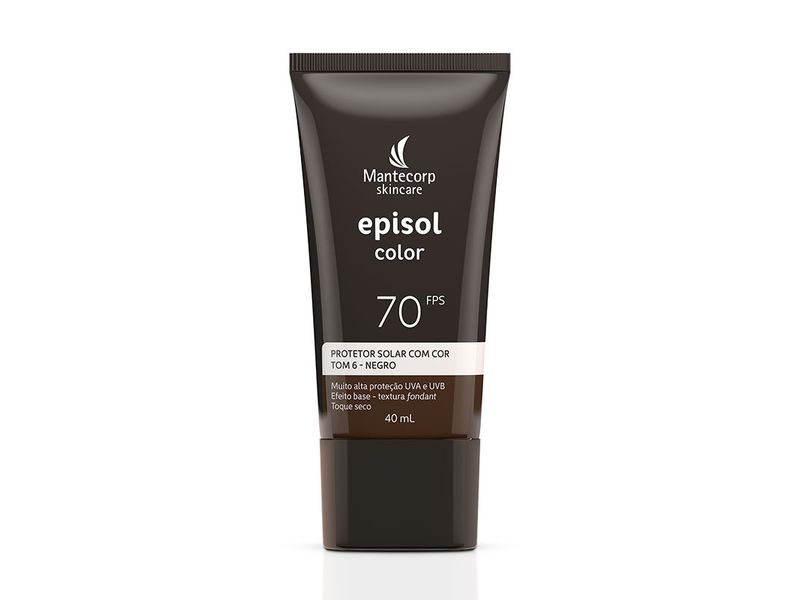 Protetor-Solar-Facial-Episol-Color-Tom-6-Negro-FPS70-40ml