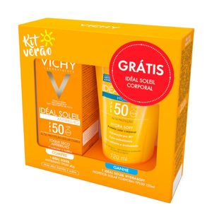 Kit Protetor Solar Facial Vichy FPS50 40g + Hydrasoft 120ml
