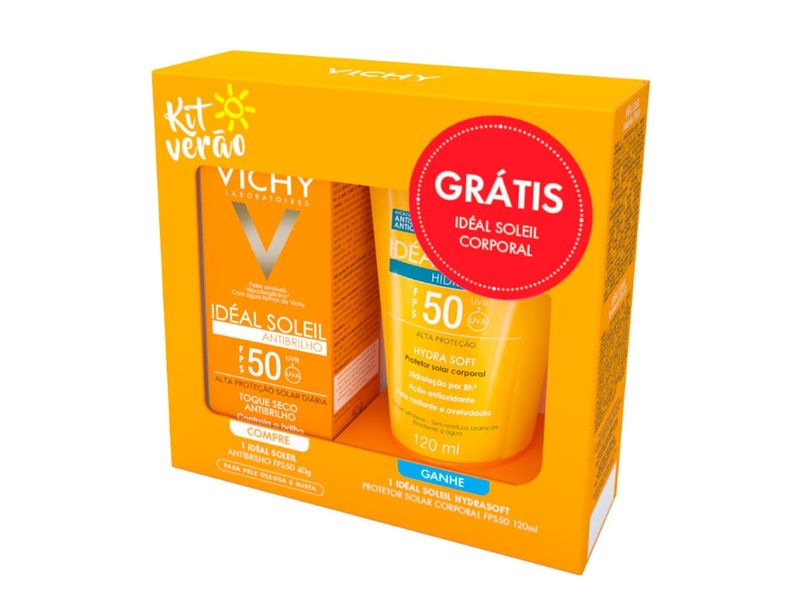 Kit-Protetor-Solar-Facial-Vichy-FPS50-40g---Hydrasoft-120ml