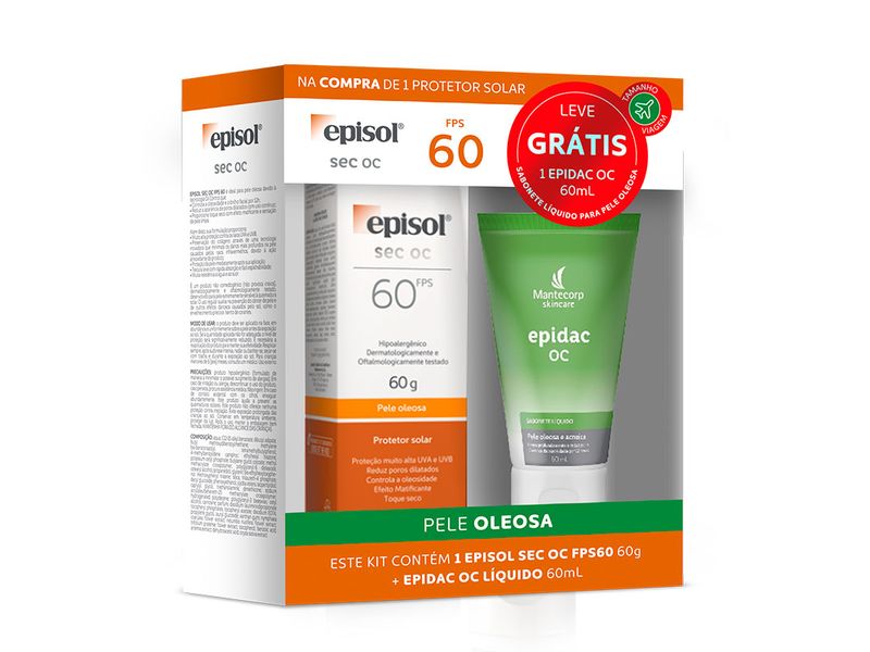 Kit-Protetor-Solar-Episol-Fps60-60g--Sabonete-Liquido-Facial-Epidac-Oc-60ml