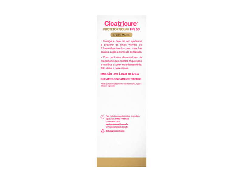 Protetor-Solar-Facial-Antissinais-Cicatricure-Efeito-Matte-FPS50-40g