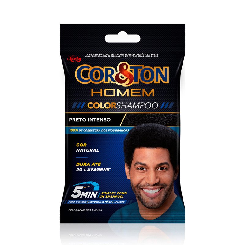 TINTURA COR & TON HOMEM PRETO 1.0 