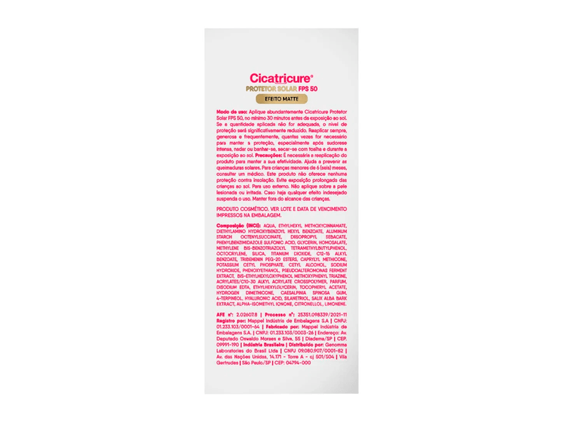 Protetor-Solar-Facial-Antissinais-Cicatricure-Efeito-Matte-FPS50-40g