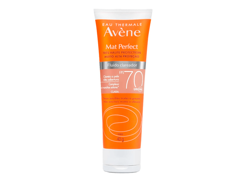 Protetor-Solar-Facial-Avene-Mat-Perfect-Fluido-Clareador-Cor-Clara-FPS70-40g