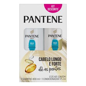 Kit Shampoo Pantene 400ml + Condicionador Pantene Brilho Extermo 175ml