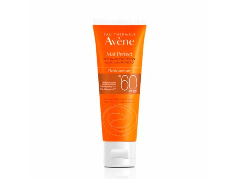 Kit Protetor Solar Facial Avène Mat Perfect com Cor FPS60 40g + Gel De Limpeza Avène Cleanance Gel 60ml